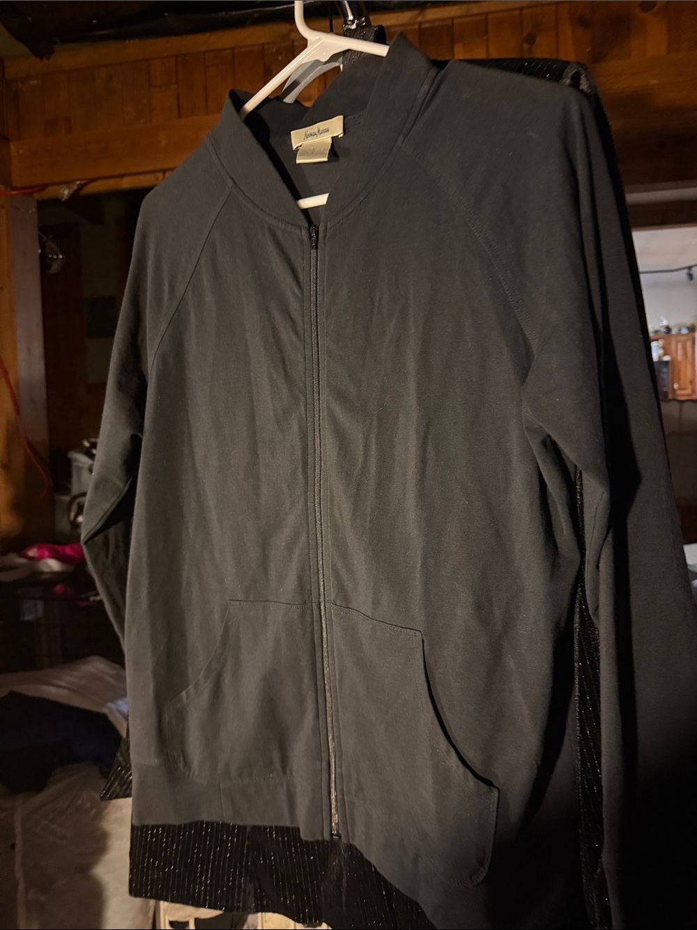 Neiman Marcus Black Zip-Up Women's Jacket